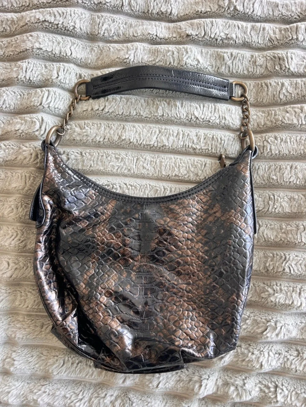 Simply Vera by Vera Wang Faux Snakeskin Shoulder Bag